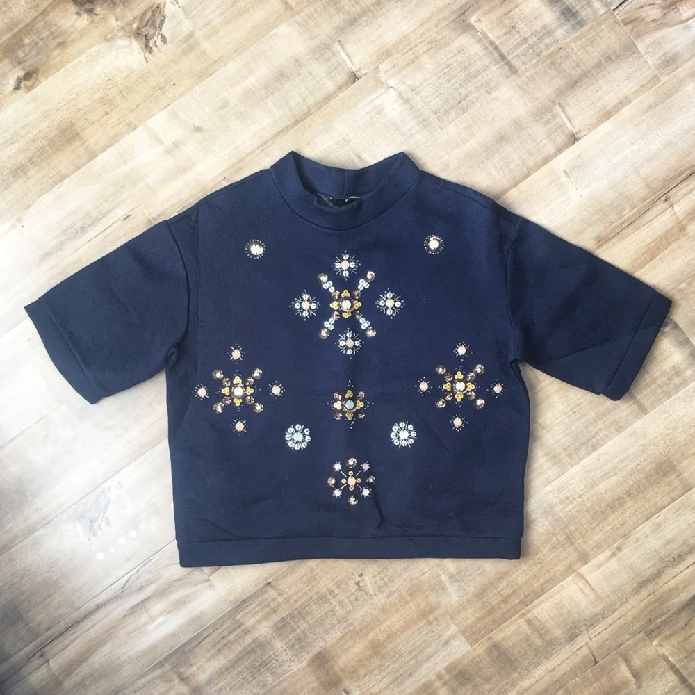 Navy H&M lightweight sweatshirt - size S (NWOT)